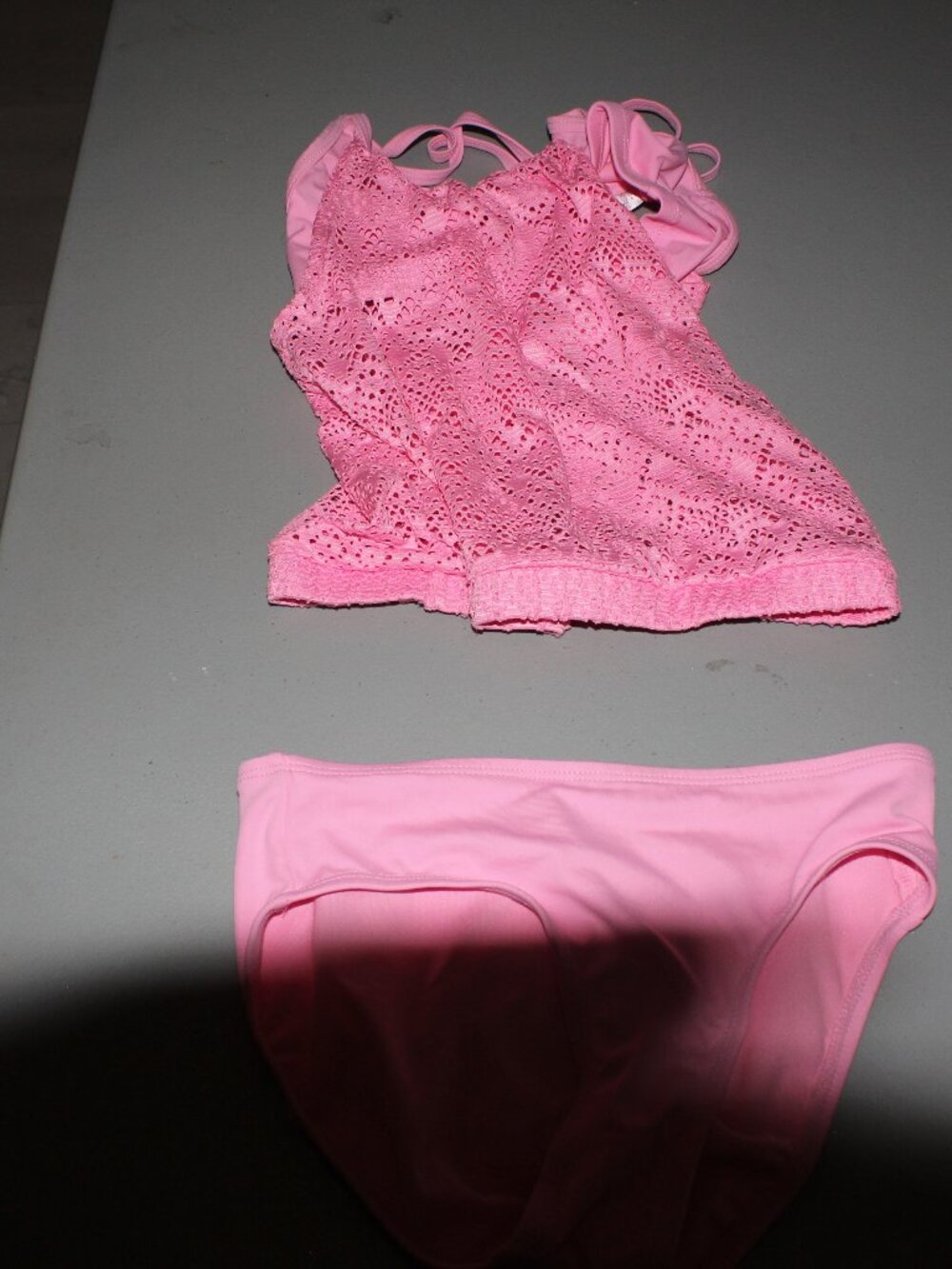 Pink 2 Pcs Justice Tankini Swimsuit Size 10